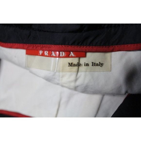 Vintage y2k Prada Milano Button Detailed Flare Trousers Pants Black 24x26 AY309 - Picture 2 of 12